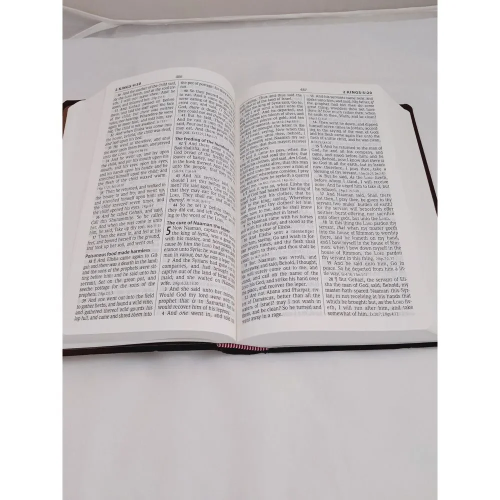 Holy Bible New KJV Reference Edition Leather - Large Print